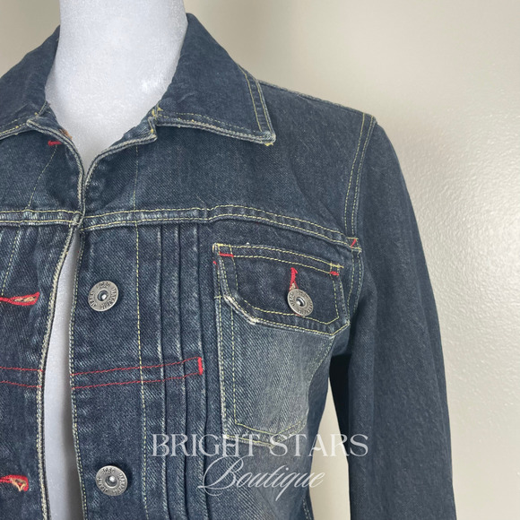 Rare Denim Jacket ASO Buffy Summers Buffy the Vampire Slayer Y2K Faded Wash - Picture 9 of 14